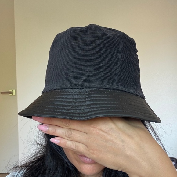 Vinyl & Corduroy Reversible Bucket Hat - Picture 3 of 4